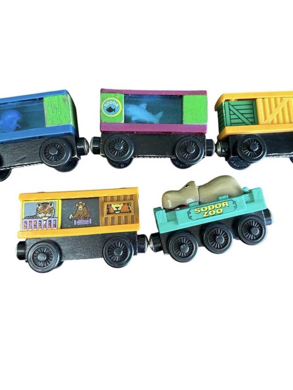 Thomas the Train Zoo Animal Train Hippo Car Monkey Shark Octopus Wooden Trains